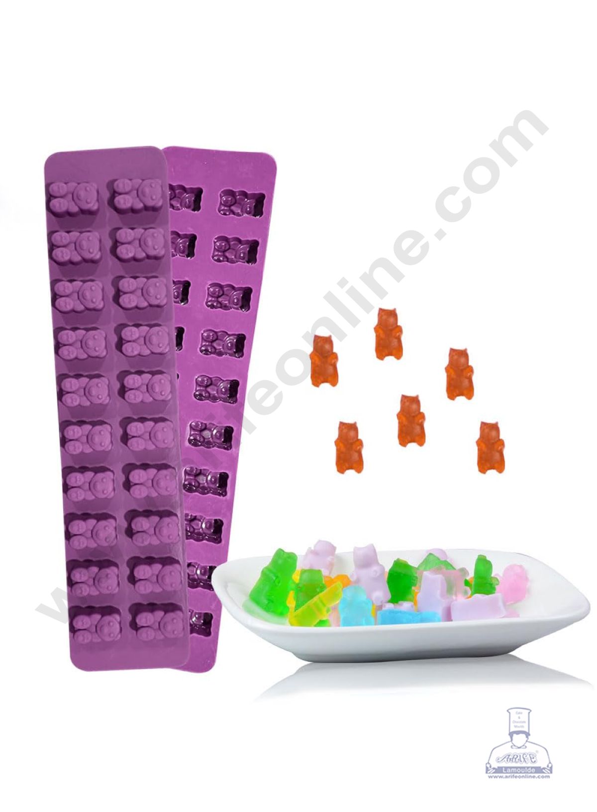 20 Cavity Teddy Bear Silicone Chocolate, Jelly, Candy, Resin Art Mould (Pack of 1) - CAKE DECORβ’