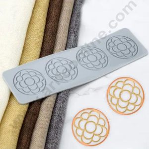 4 Cavity Silicon Round Net Shape Chocolate Garnishing Mould | Cake Insert Decoration Mould - CAKE DECOR™