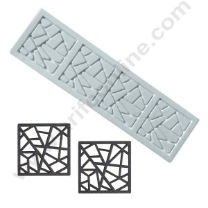 4 Cavity Silicon Geometric Abstract Shape Chocolate Garnishing Mould | Cake Insert Decoration Mould - CAKE DECOR™