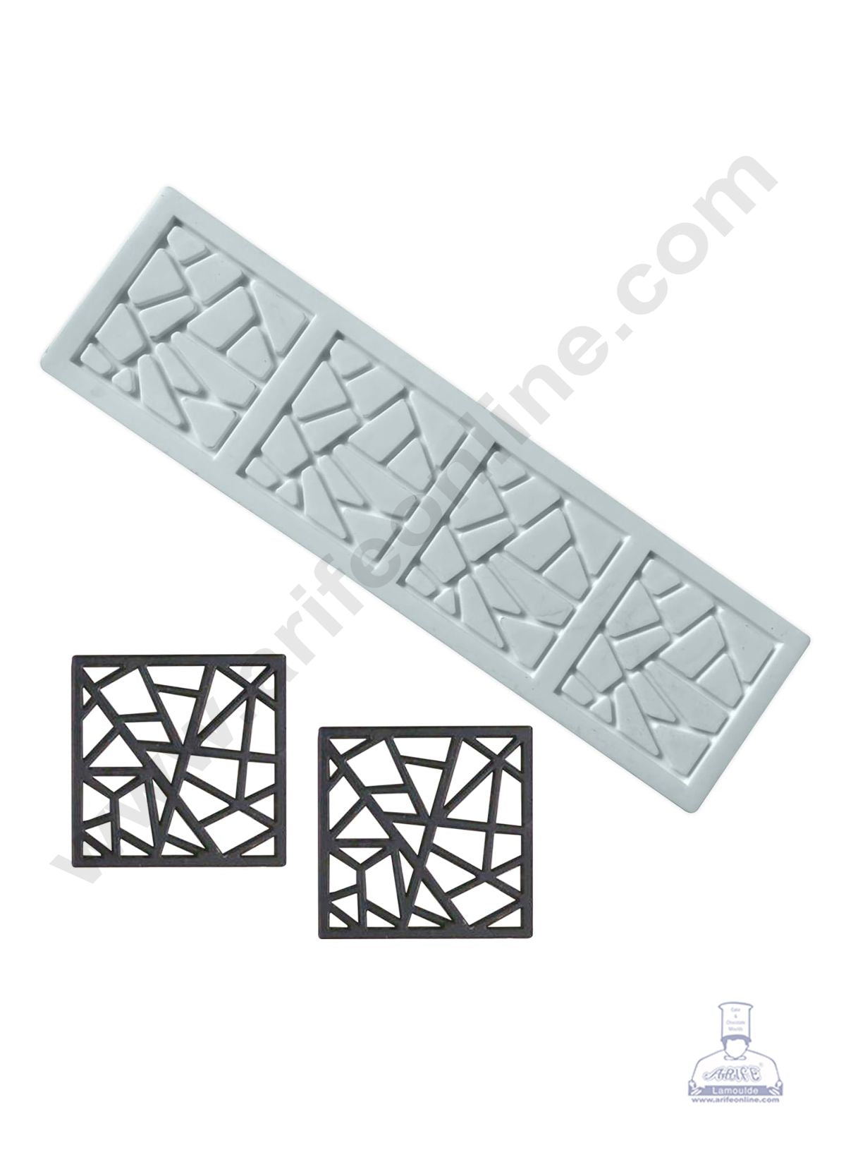 4 Cavity Silicon Geometric Abstract Shape Chocolate Garnishing Mould | Cake Insert Decoration Mould - CAKE DECOR™