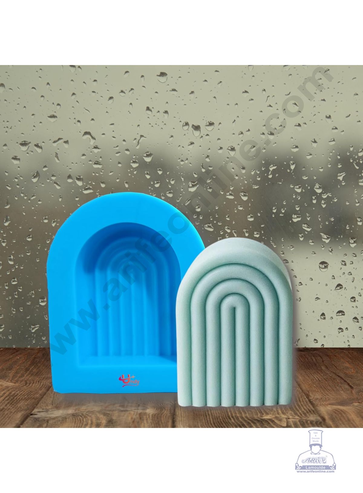 1 Cavity Silicone Small Rainbow Candle Mould (Pack of 1) - CAKE DECORβ’