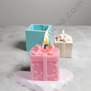1 Cavity Silicone Candle Mould | Gift Box Candle Mold | Candle Maker Mould (Pack of 1) - CAKE DECOR™