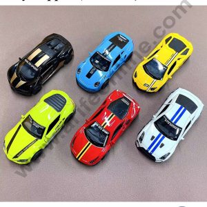 CAKE DECOR™ 1 Piece Mini Metal Sports / Racing Car Cake Toy Topper | Decoration Figurines | Assorted - (SB-T-4312C)