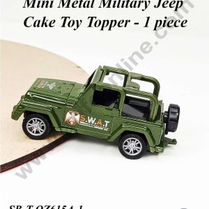 CAKE DECOR™ Mini Metal Military Jeep Cake Toy Topper | Decorations Figurines - 1 piece (SB-T-QZ615A-1)