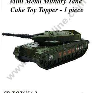 CAKE DECOR™ Mini Metal Military Tank Cake Toy Topper | Decorations Figurines - 1 piece (SB-T-QZ615A-2)