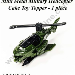 CAKE DECOR™ Mini Metal Military Helicopter Cake Toy Topper | Decorations Figurines - 1 piece (SB-T-QZ615A-3)