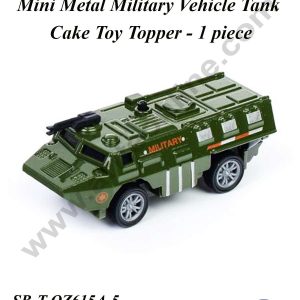 CAKE DECOR™ Mini Metal Military Vehicle Tank Cake Toy Topper | Decorations Figurines - 1 piece (SB-T-QZ615A-5)