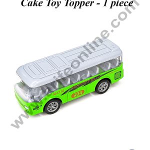 CAKE DECOR™ Mini Metal Transport Bus Cake Toy Topper | Decorations Figurines - 1 piece (SB-T-QZ615D-5)