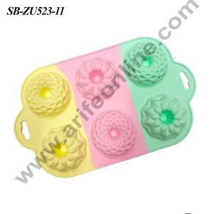 CAKE DECORβ’ 6 cavity Mini Bundt Cake Rainbow Silicone Mould SB-ZU523-11