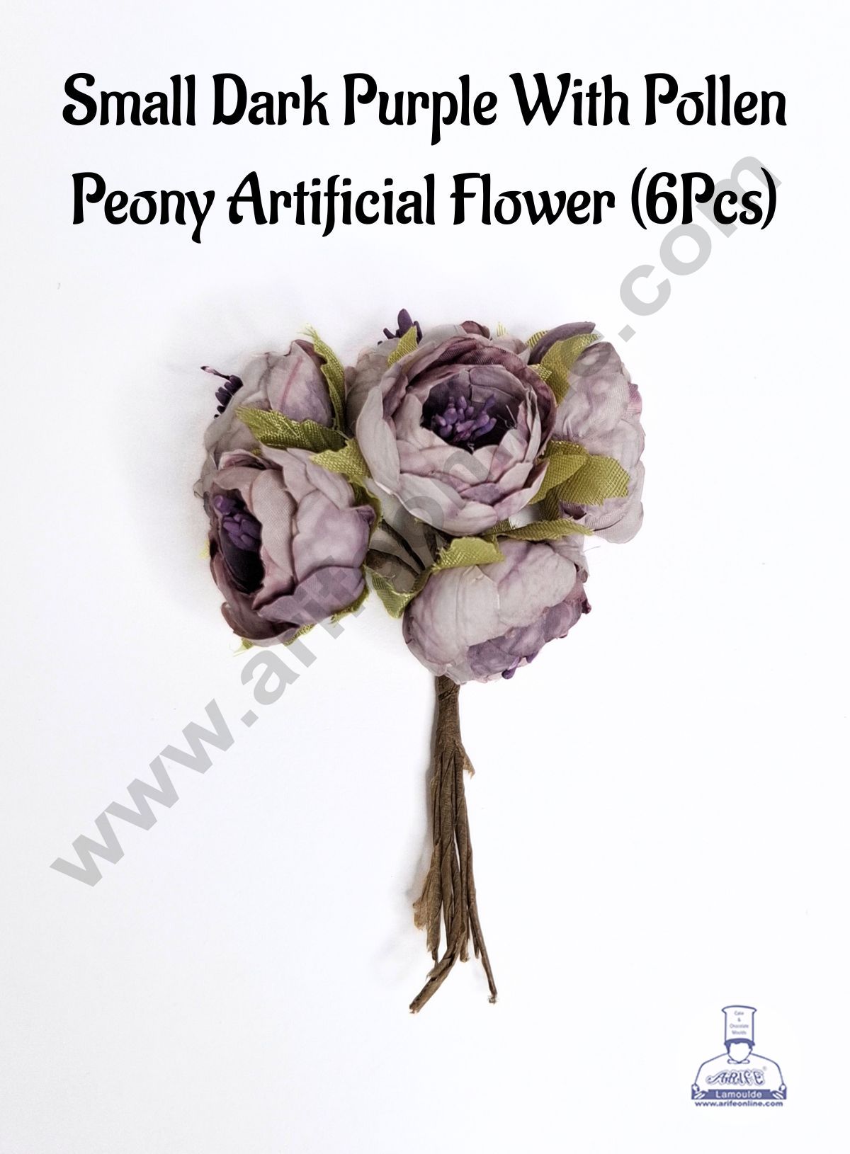 Artificial Shaded Peony Flowers Bouquet for Decoration β Dark Purple (1 Bunch) - CAKE DECORβ’