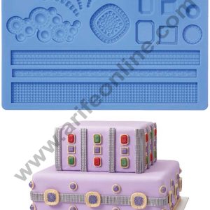 Cake Decor Jewellery Desing Button And Rope Silicon Fondant And Gumpaste Mould Marzipan Mould