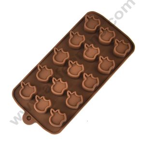 Cake Decor Silicon 15 Cavity iPhone Apple Brown Chocolate Mould, Ice Mould, Chocolate Decorating Mould