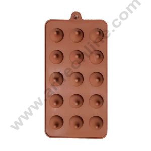 Cake Decor New Small Modak Shape 15 in 1 Chocolate Mould, Silicone Molds for Chocolate, Chocolate Silicone Moulds, Silicon Brown Chocolate Moulds for Ganesh Chaturti Festivals