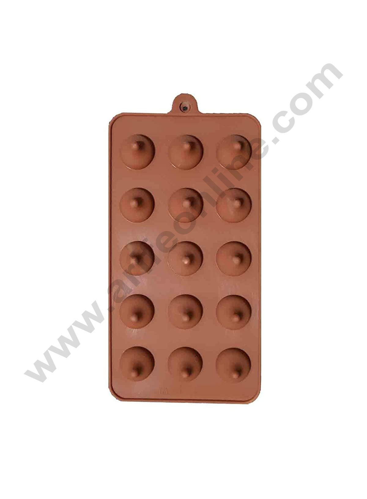 Cake Decor New Small Modak Shape 15 in 1 Chocolate Mould, Silicone Molds for Chocolate, Chocolate Silicone Moulds, Silicon Brown Chocolate Moulds for Ganesh Chaturti Festivals