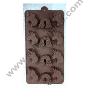 Cake Decor 12 Cavity Unicorn Hone Shape Silicone Chocolate Mould