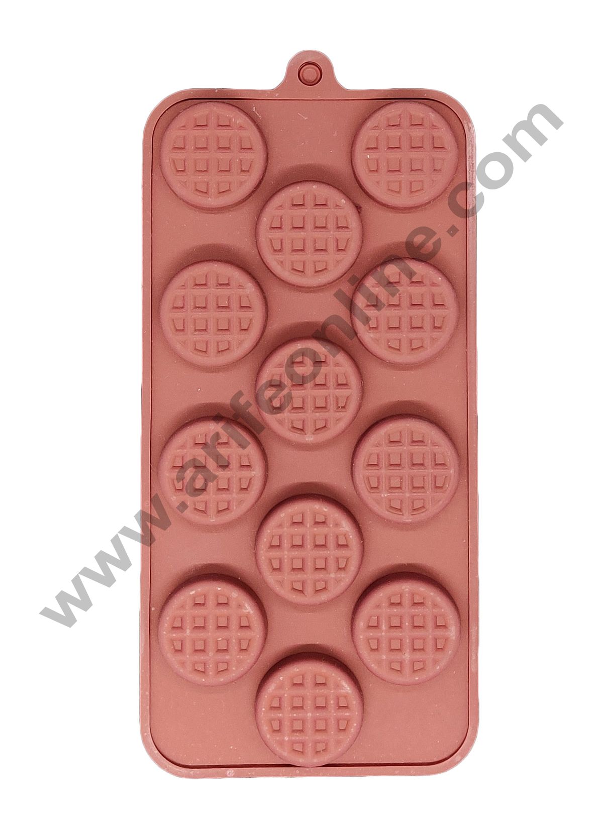 Cake Decor Silicon 12 Cavity Cookie Design Brown Chocolate Mould, Ice Mould
