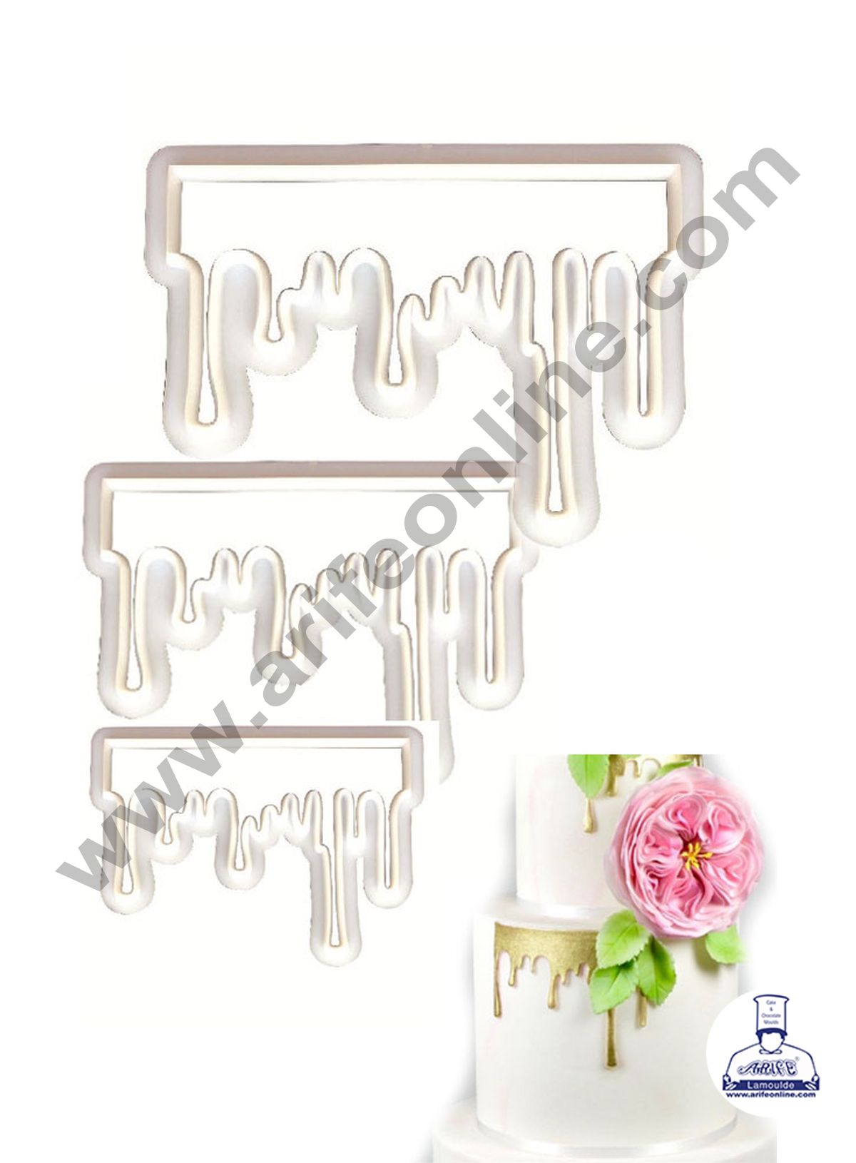Cake Decor 3 Pieces Cake Drip Cutter