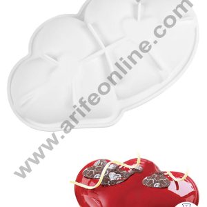 Cake Decor 2 Cavity Silicon 3D Diamond Heart Entremet Cake Mould Mousse Mold