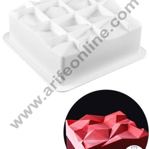 Cake Decor 3D Square Origami Rock Shape Cake Molds Entremet Cake Mould Mousse Mold