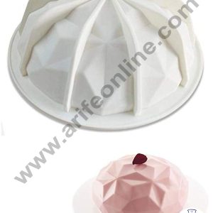 Cake Decor 1 Cavity Silicone Gemma 3D Diamond Shaped Entremet Moulds for Cake and Chocolate Jelly Desserts Mould