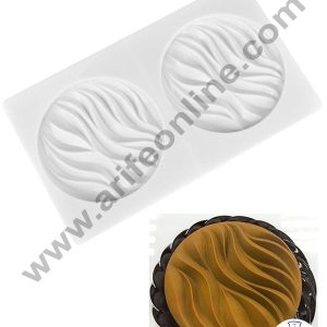 Cake Decor 3D Round 2 Cavity Wave Shape Cake Molds Entremet Cake Mould Mousse Mold