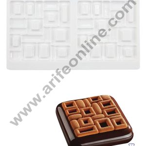 Cake Decor 3D 2 Cavity Square Ametista Geometric Garnishing Shape Cake Molds Entremet Cake Mould Mousse Mold