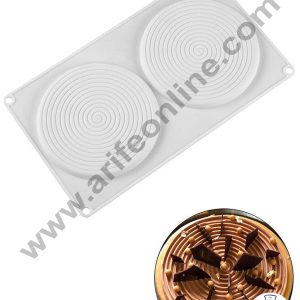 Cake Decor 3D 2 Cavity Spiral Garnishing Cake Molds Entremet Cake Mould Mousse Mold