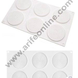 Cake Decor 3D 6 Cavity Spiral Garnishing Cake Molds Entremet Cake Mould Mousse Mold