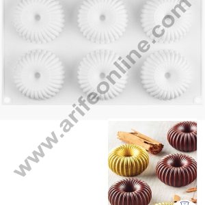 Cake Decor 3D 6 Cavity Mini Raggio Donut  Shape Entremet Cake Mould Mousse Mold