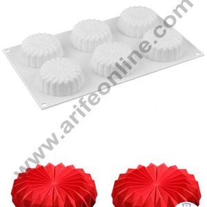 Cake Decor 3D 6 Cavity Spiral Geometric Muffin Molds Entremet Cake Mould Mousse Mold