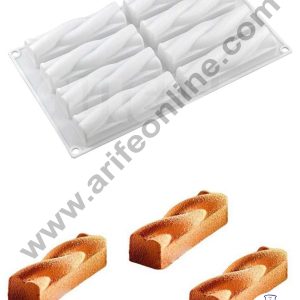 Cake Decor 3D 8 Cavity Twist Shape Cake Molds Entremet Cake Mould Mousse Mold