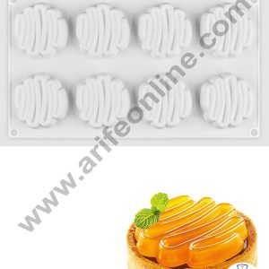 Cake Decor 3D 8 Cavity Spiral Shape Garnishing Cake Molds Entremet Cake Mould Mousse Mold