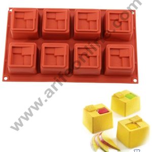 Cake Decor 3D 8 Cavity Square Kuadro 150 Shape Muffin Molds Entremet Cake Mould Mousse Mold