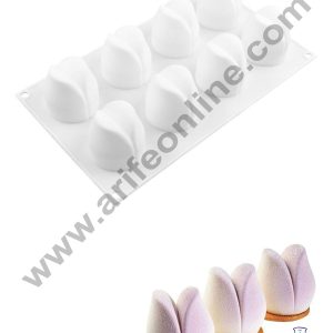 Cake Decor 3D 8 Cavity Tulip Shape Cake Molds Entremet Cake Mould Mousse Mold