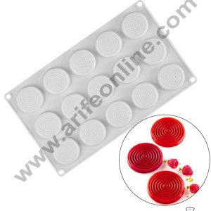 Cake Decor 3D 15 Cavity Spiral Garnishing Cake Molds Entremet Cake Mould Mousse Mold