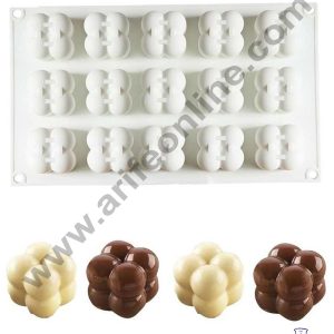 Cake Decor 3D 15 Cavity Cube Shape Muffin Molds Entremet Cake Mould Mousse Mold