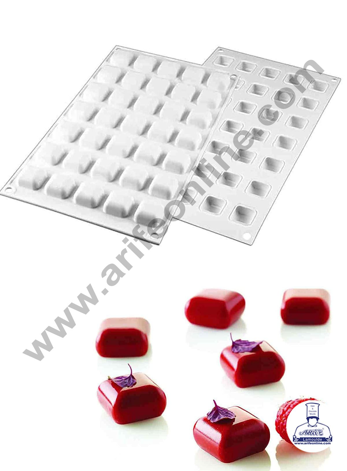 Cake Decor Silicon Micro Rounded Square Gem Design Cake Mould Entremet Cake Mould Silicon Moulds
