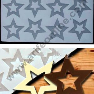 Cake Decor Silicon 8 in 1 Star Shape Chocolate Garnishing Mould Cake Insert Decoration Mould