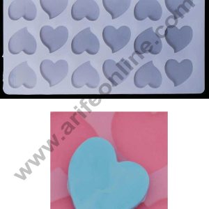 Cake Decor Silicon 18 in 1 Heart Shape Chocolate Garnishing Mould Cake Insert Decoration Mould