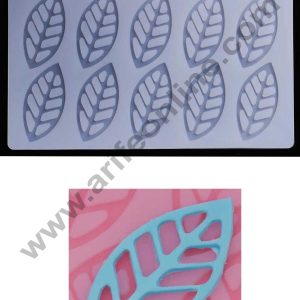 Cake Decor Silicon 10 in 1 Leaf Shape Chocolate Garnishing Mould Cake Insert Decoration Mould
