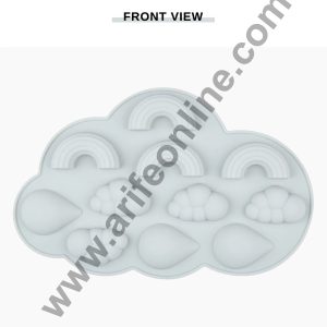 Cake Decor 11 Cavity Chocolate Mould Silicone Rainbow Cloud and Drop Silicon Jelly Candy Mould