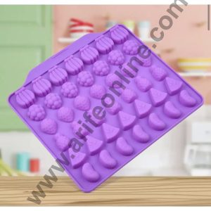 Cake Decor 42 Cavity Silicone Chocolate Mould Mix Fruit Banana Pineapple Watermelon Shape Silicon Jelly Candy Mould
