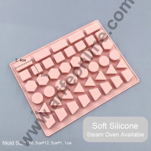 Cake Decor 45 Cavity Silicone Chocolate Mould Rectangle Triangle Square Hexagon Circle Shape Silicon Jelly Candy Mould