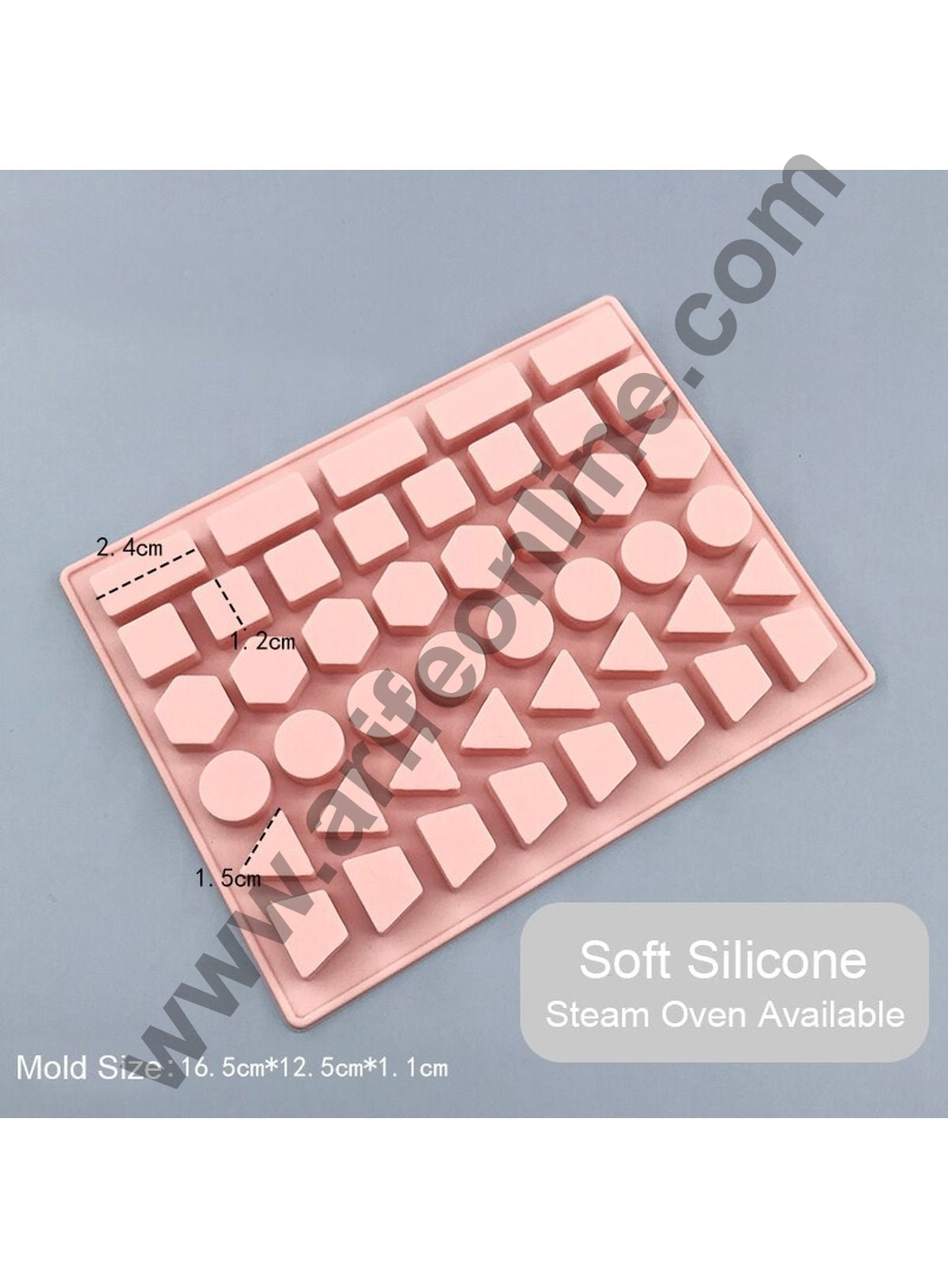 Cake Decor 45 Cavity Silicone Chocolate Mould Rectangle Triangle Square Hexagon Circle Shape Silicon Jelly Candy Mould