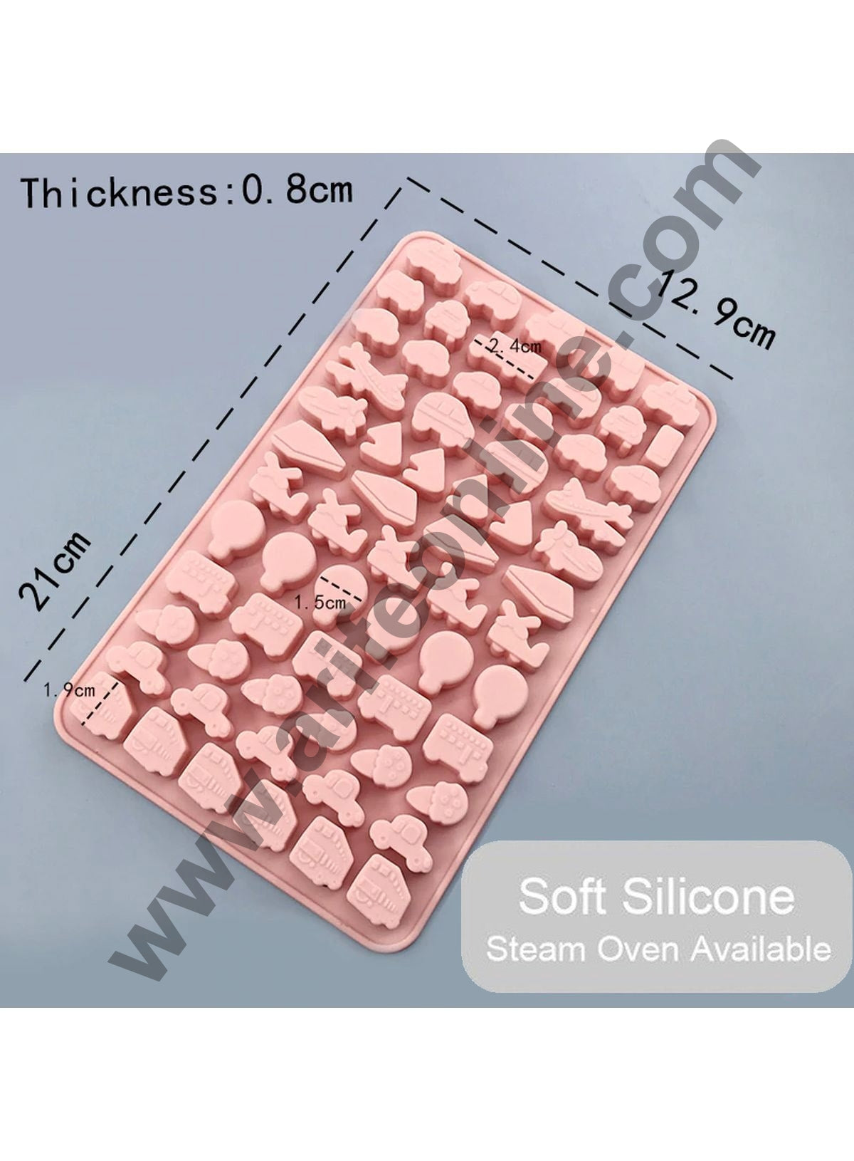 Cake Decor 64 Cavity Silicone Chocolate Mould Cars Buses Airoplane Ice Cream Shape Silicon Jelly Candy Mould