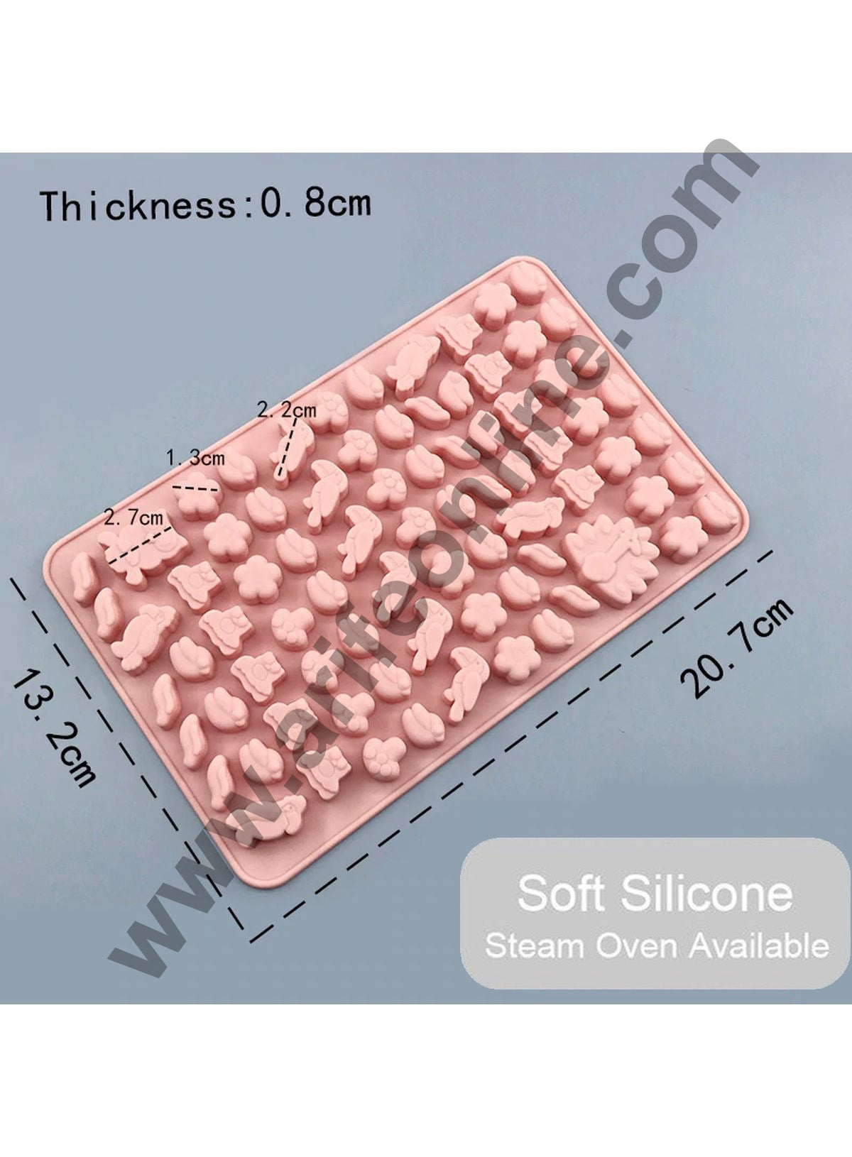 Cake Decor 80 Cavity Silicone Chocolate Mould Birds Rose Frog Mushroom Shape Silicon Jelly Candy Mould