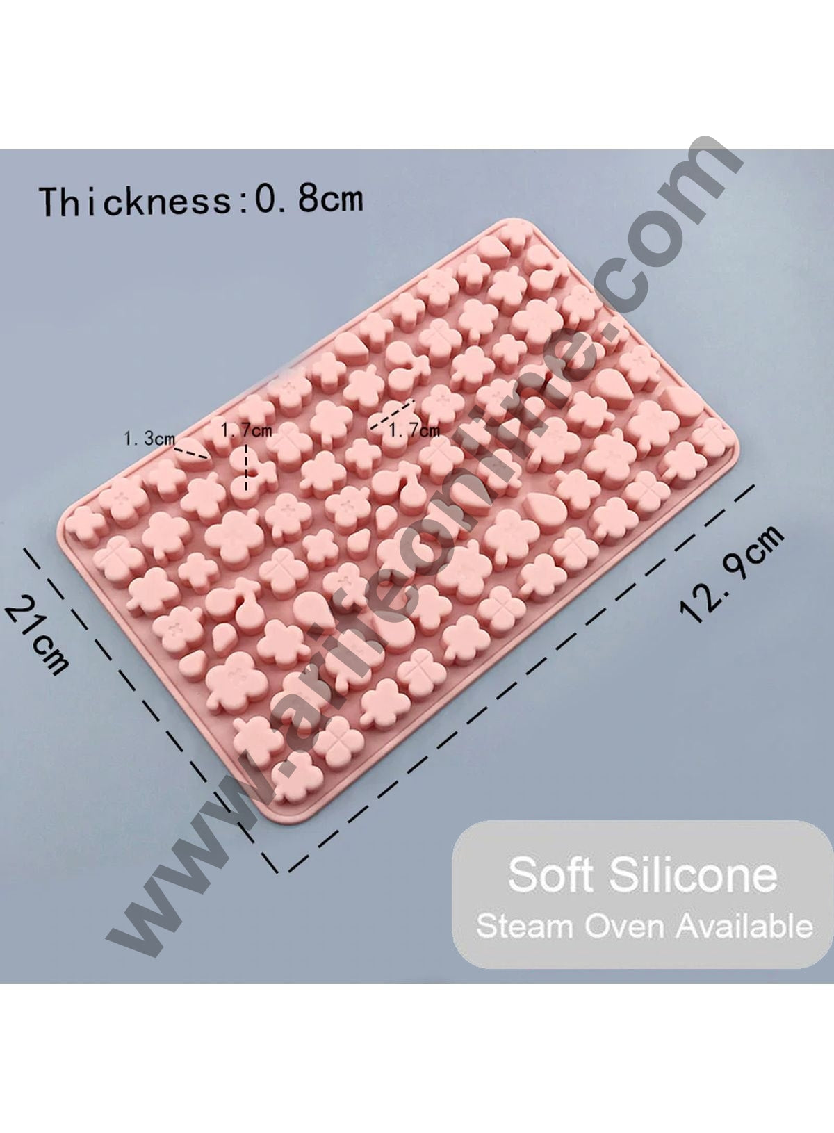 Cake Decor 93 Cavity Silicone Chocolate Mould Drop Cherry Mix Flower Shape Silicon Jelly Candy Mould