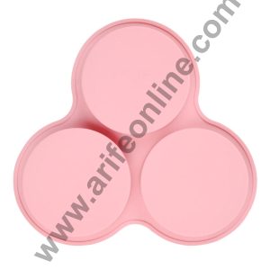 Cake Decor 3 Cavity Silicone Chocolate Mould Sharp Round Shape Silicon Jelly Candy Mould