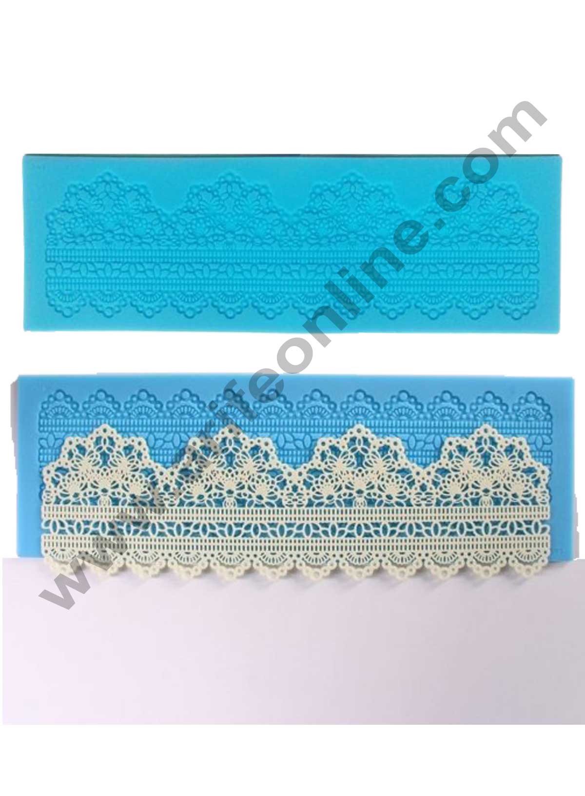 Cake Decor Silicone Cake Border Lace Mould Fondant Moulds Cake Decorative Silicone Lace Mat Cake Decorating Tools Baking Mat