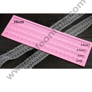 Cake Decor Silicone Cake Border Lace Mould Fondant Moulds Cake Decorative Silicone  Lace Mat Cake Decorating Tools Baking Mat